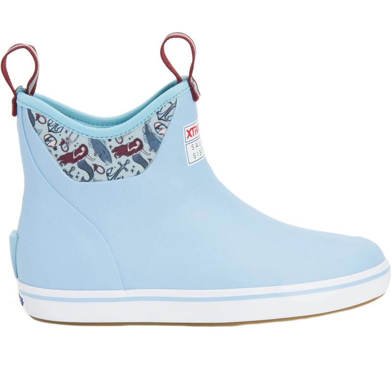 Xtratuf Women's Salmon Sisters 6 in Ankle Deck Boot, Blue, Size 9(M) - Image 1